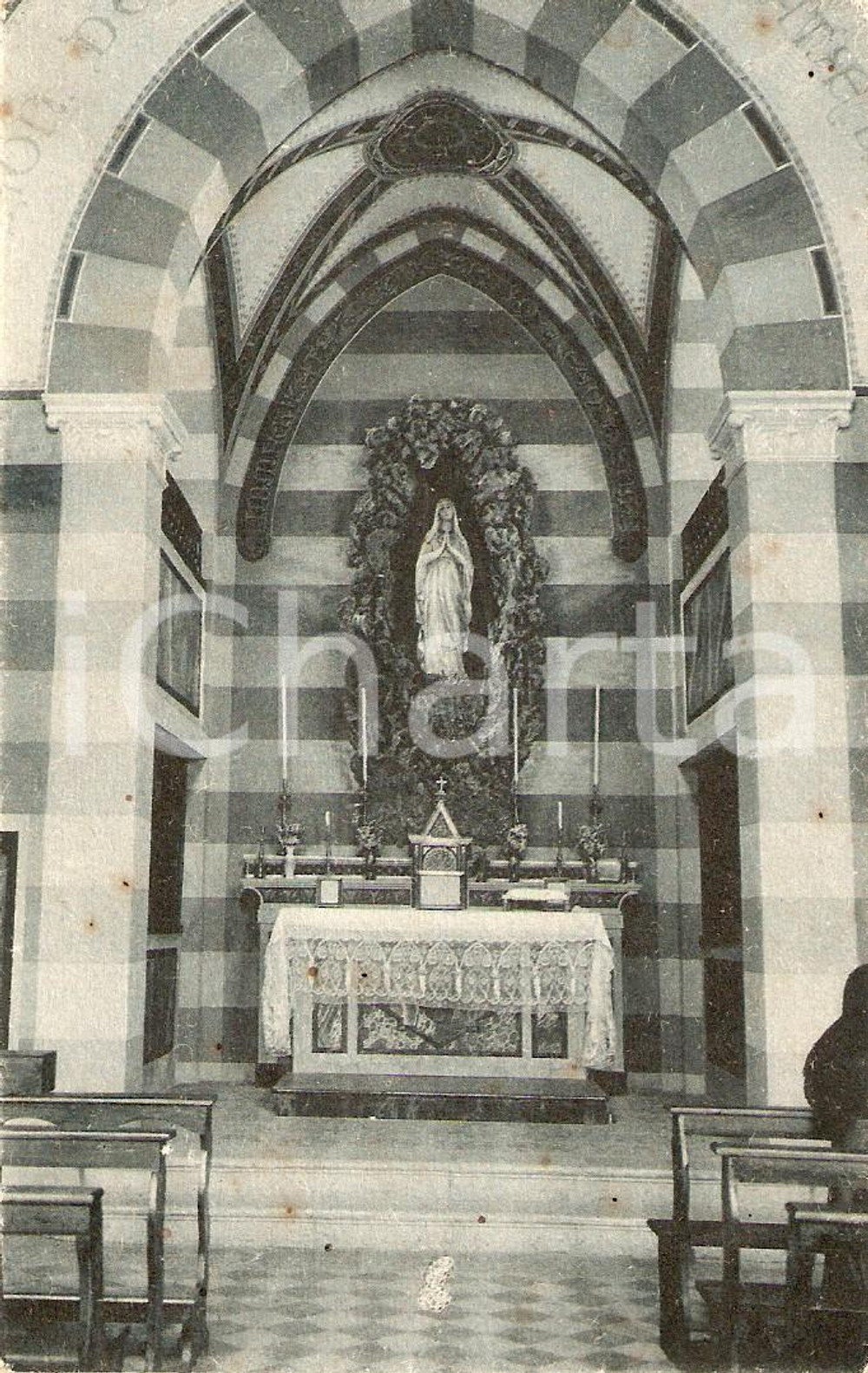 Cartolina originale da collezione 1930 ca VAL CAVALLINA (BG) Chiesa della Fonte di GAVERINA *Cartolina FP VG 1