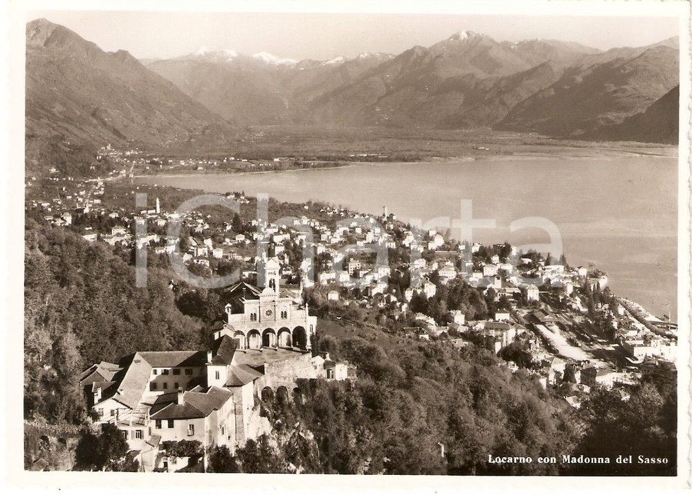 Cartolina originale da collezione 1960 ca LOCARNO SVIZZERA Santuario MADONNA DEL SASSO Cartolina FG NV 1