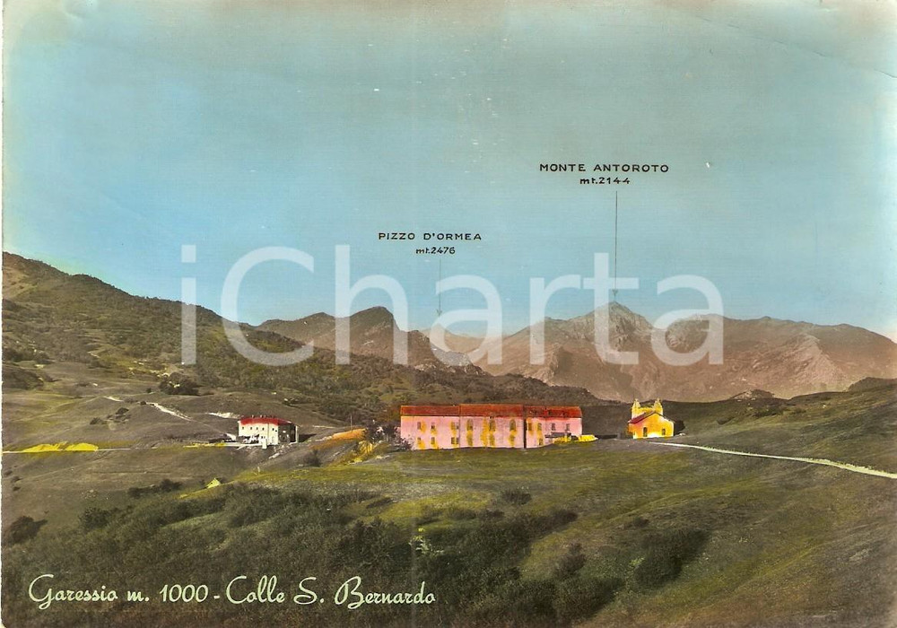 Cartolina originale da collezione 1954 GARESSIO CN Colle SAN BERNARDO Monte Antoroto PIZZO D ORMEA Cartolina FG 1