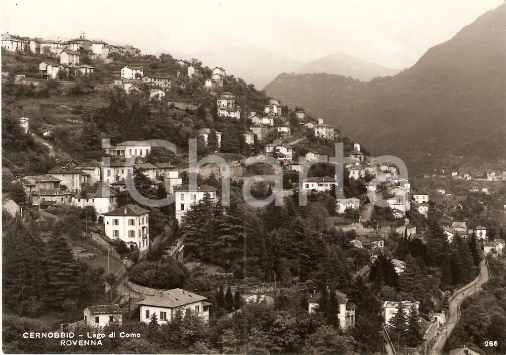 Cartolina originale da collezione 1958 CERNOBBIO (CO) Frazione ROVENNA Panorama *Cartolina FG VG 1