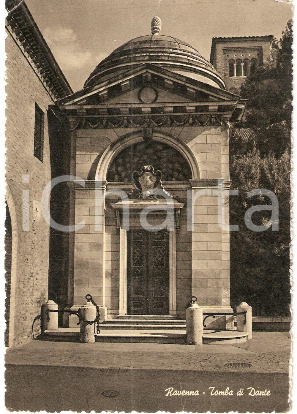 Cartolina originale da collezione 1955 ca RAVENNA Tomba di Dante ALIGHIERI Veduta *Cartolina FG NV 1