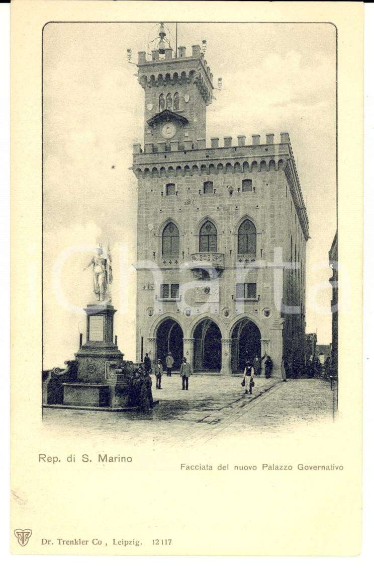 Cartolina originale da collezione 1900 Repubblica SAN MARINO Facciata nuovo Palazzo Governativo Cartolina FP NV 1