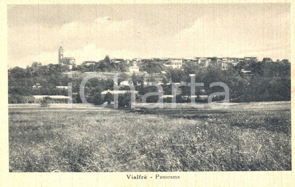 Cartolina originale da collezione 1955 VIALFRE' (TO) Veduta panoramica del paese *Cartolina FP VG 1