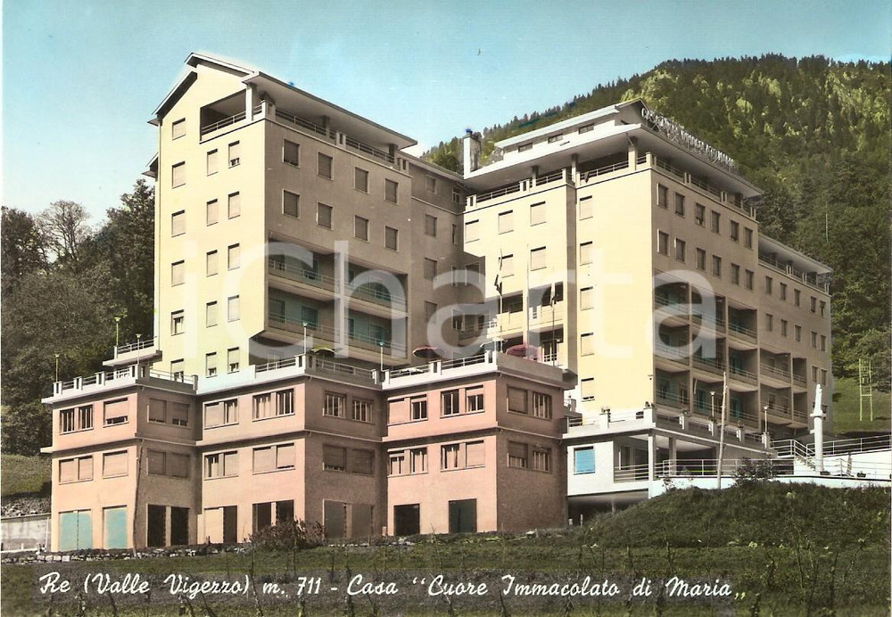 Cartolina originale da collezione 1950 ca RE (VB) Casa Cuore Immacolato di Maria VALLE VIGEZZO *Cartolina 1