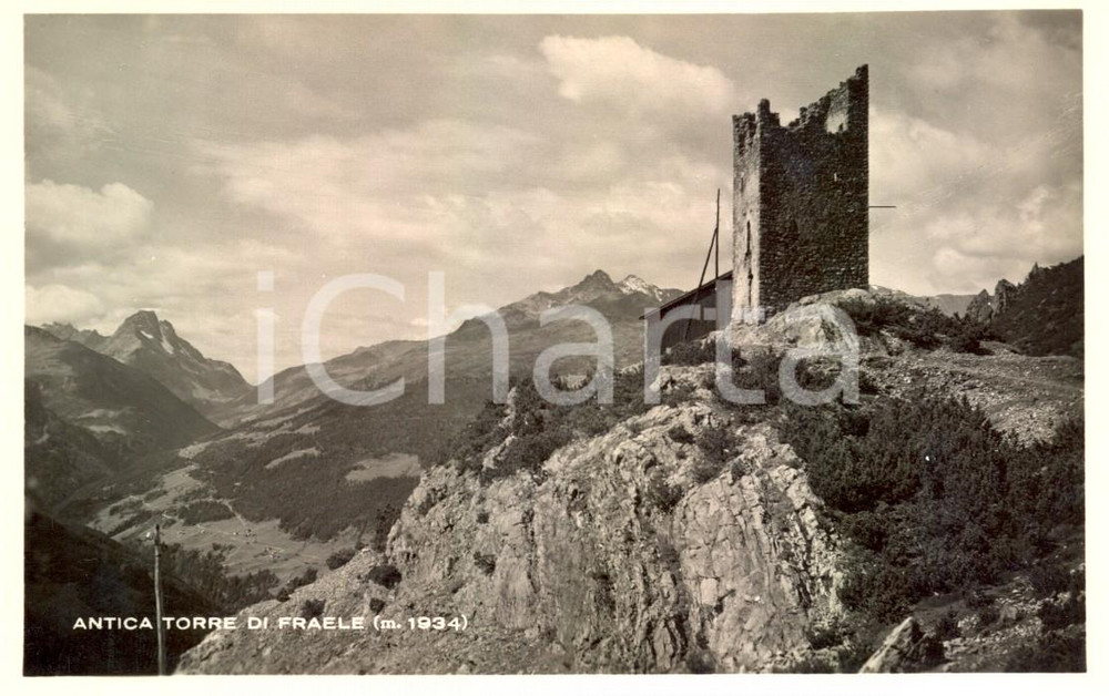 Cartolina originale da collezione 1950 ca SONDRIO Valtellina - Antica Torre di FRAELE *Cartolina FP NV 1