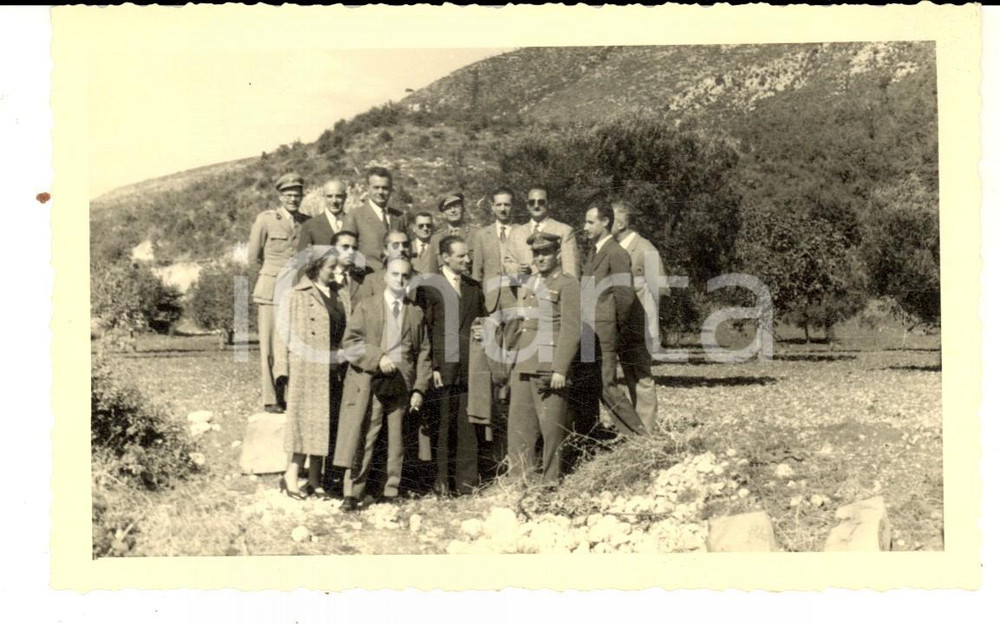 Fotografia d epoca originale 1953 Cerimonia Battaglia MONTE LUNGO Un gruppo di ufficiali Foto cartolina 1