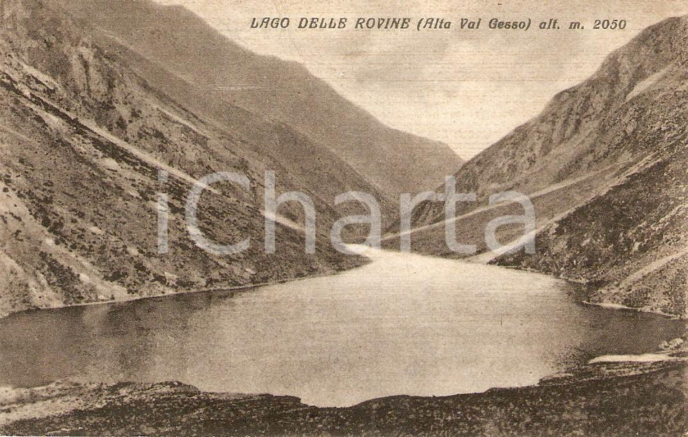 Cartolina originale da collezione 1941 ENTRACQUE CuN Val di GESSO  Lago delle ROVINE Cartolina FP VG 1