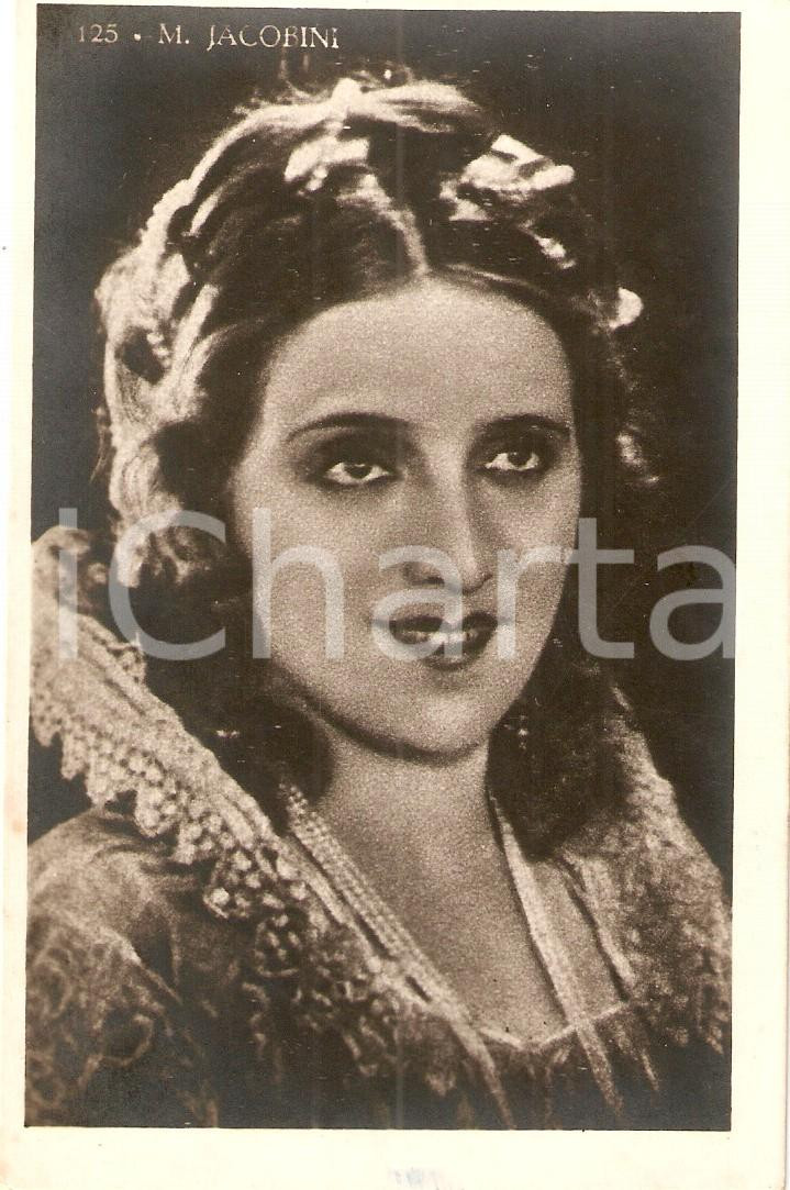Fotografia d epoca originale 1925 ca CINEMA Attrice Maria JACOBINI Ritratto Cartolina 1