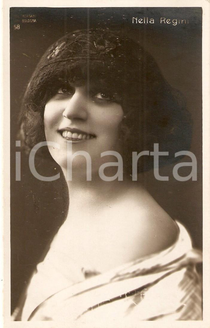 Fotografia d epoca originale 1920 ca CINEMA Attrice Nella REGINI Ritratto Cartolina FP NV 1