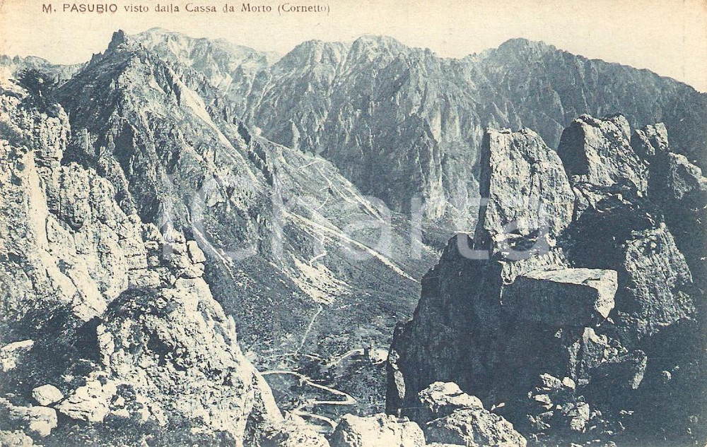 Cartolina originale da collezione 1925 ca VICENZA Monte PASUBIO da Monte CORNETTO Cassa da Morto Cartolina FP NV 1