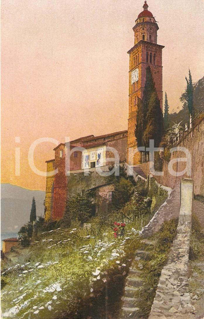 Cartolina originale da collezione 1940 ca MORCOTE CH Chiesa Santa Maria del Sasso Lago LUGANO Cartolina FP NV 1