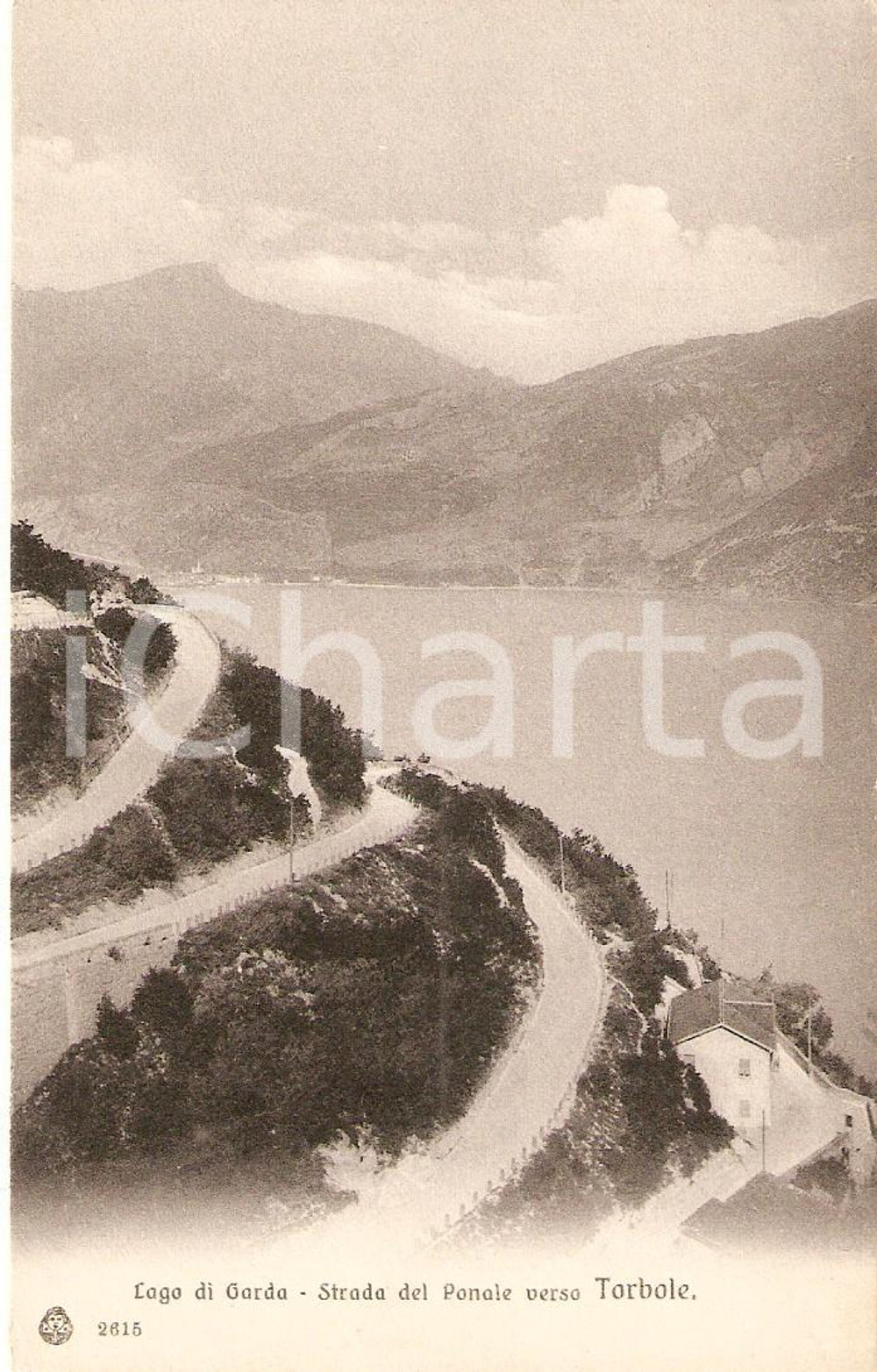 Cartolina originale da collezione 1920 ca NAGO-TORBOLE (TN) Scorcio Lago GARDA con Strada PONALE *Cartolina FP NV 1