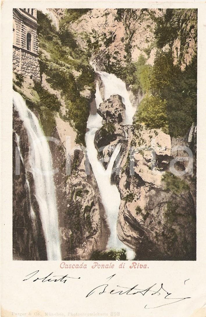 Cartolina originale da collezione 1901 RIVA DEL GARDA TN La Cascata del PONALE  Cartolina FP VG 1