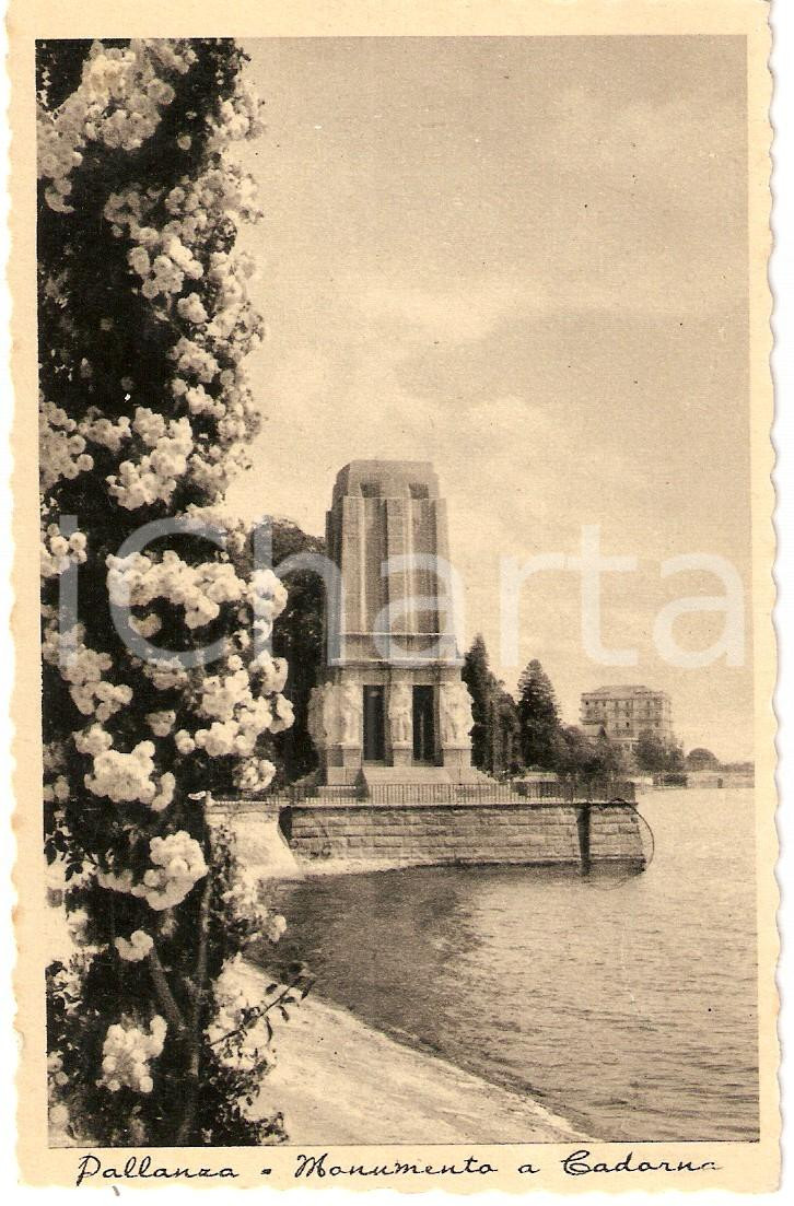 Cartolina originale da collezione 1940 ca VERBANIA PALLANZA Monumento al Generale Luigi CADORNA Cartolina FP NV 1