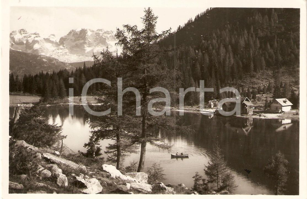 Cartolina originale da collezione 1950 MADONNA DI CAMPIGLIO TN Lago NAMBINO e Gruppo BRENTA Cartolina FP VG 1
