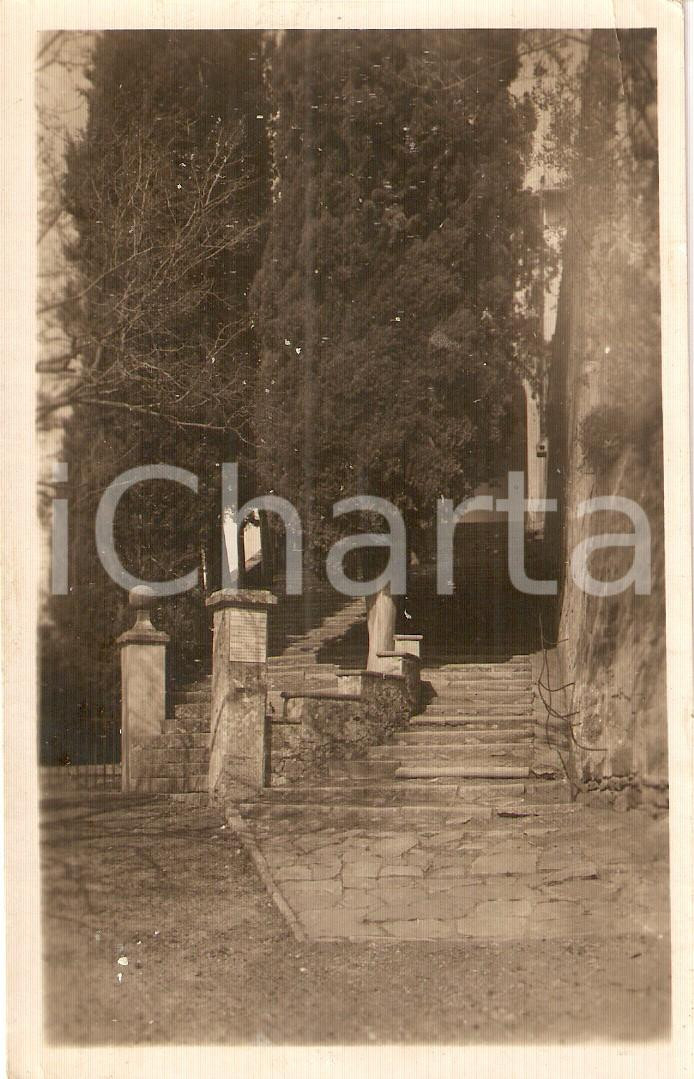 Cartolina originale da collezione 1930 ca FIESOLE FI Scalinata d ingresso Villa SAN GIROLAMO Cartolina FP VG 1