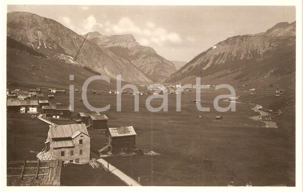 Cartolina originale da collezione 1950 ca SONDRIO Panorama della VAL di LIVIGNO Cartolina FP NV 1