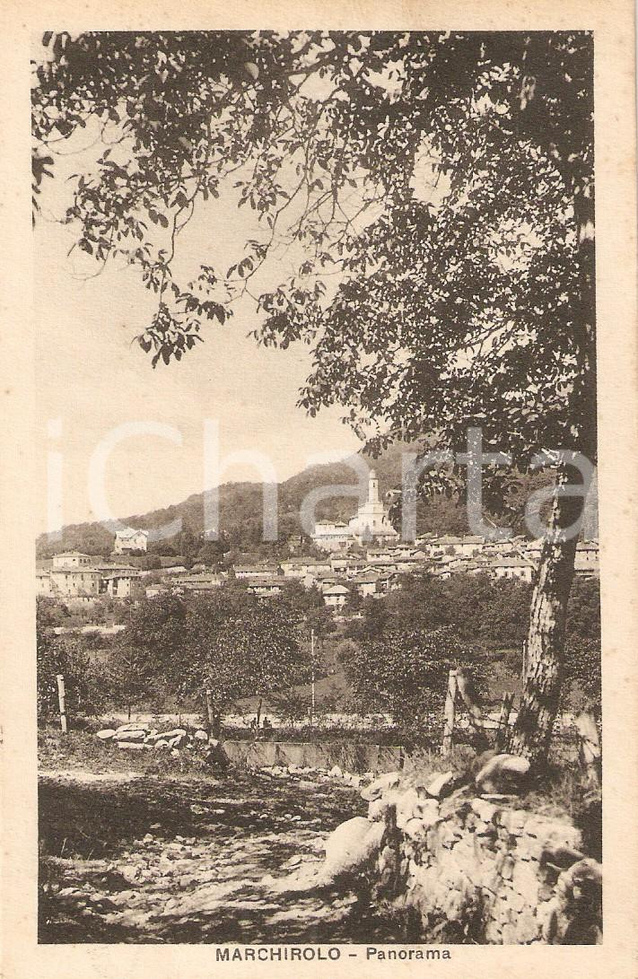 Cartolina originale da collezione 1930 MARCHIROLO VA Scorcio panoramico Cartolina FP VG 1