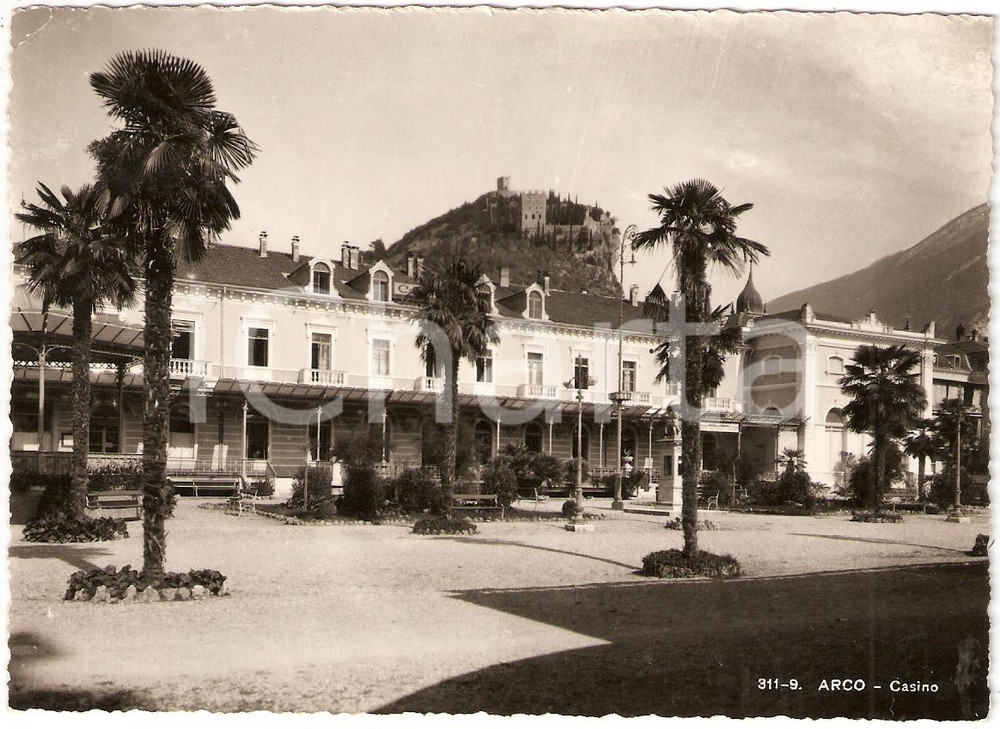 Cartolina originale da collezione 1954 ARCO TN Casino Cartolina postale FG VG 1