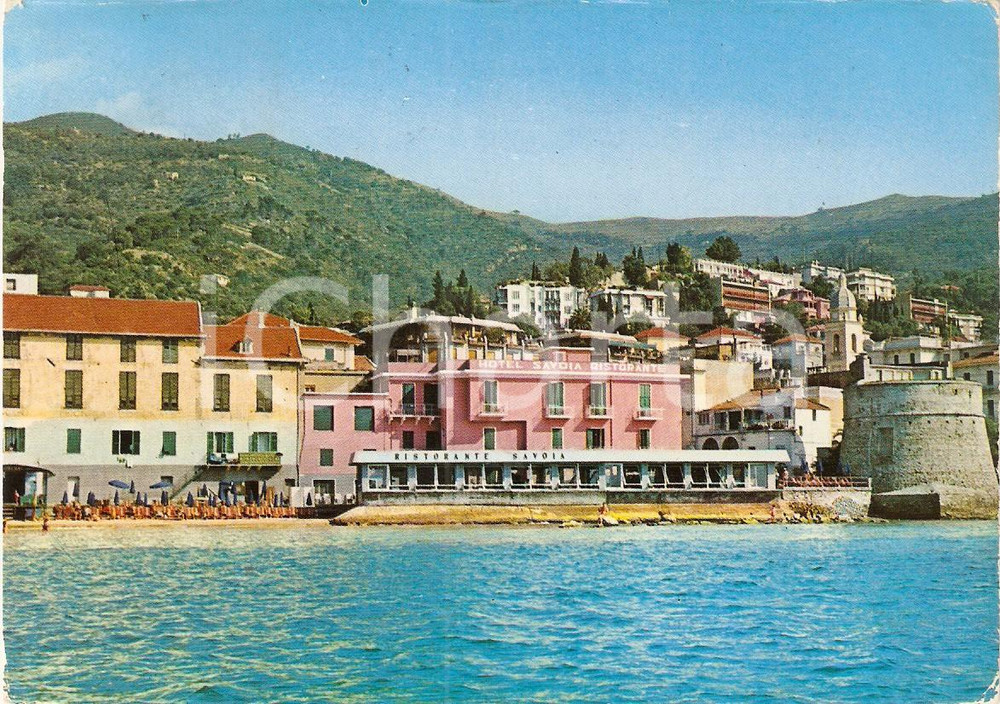 Cartolina originale da collezione 1977 ALASSIO SV Hotel SAVOIA Ristorante Cartolina VINTAGE 1