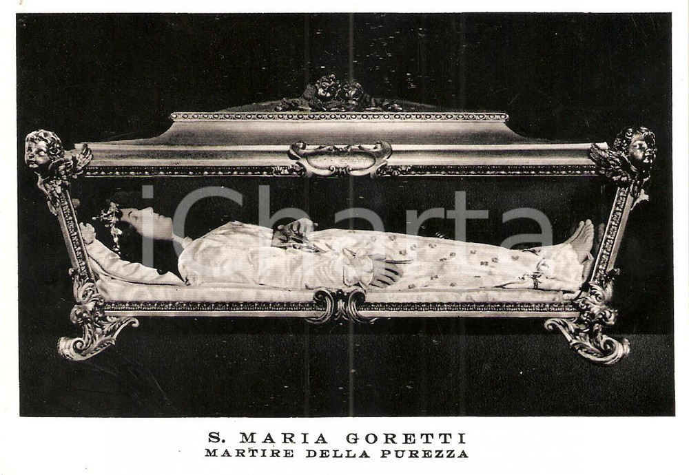 Cartolina originale da collezione 1950 ca NETTUNO RM Salma di SANTA MARIA GORETTI Padri Passionisti Cartolina 1