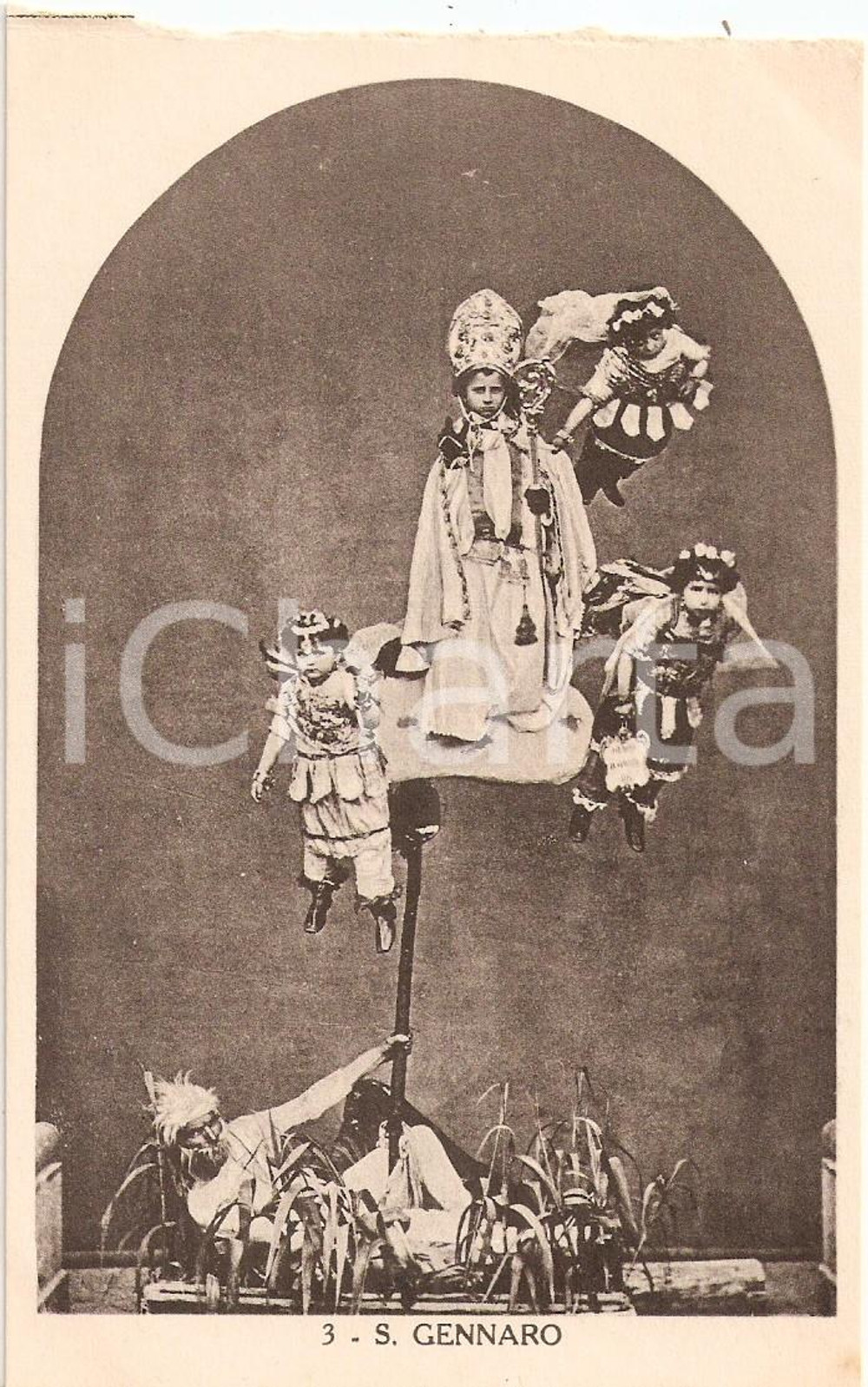 Cartolina originale da collezione 1930 ca CAMPOBASSO Sagra dei Misteri SAN GENNARO *Cartolina n. 3 1