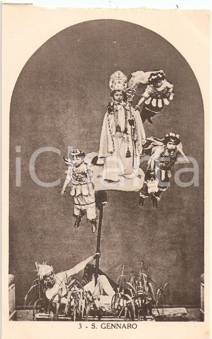 Cartolina originale da collezione 1930 ca CAMPOBASSO Sagra dei Misteri SAN GENNARO Cartolina n. 3 1