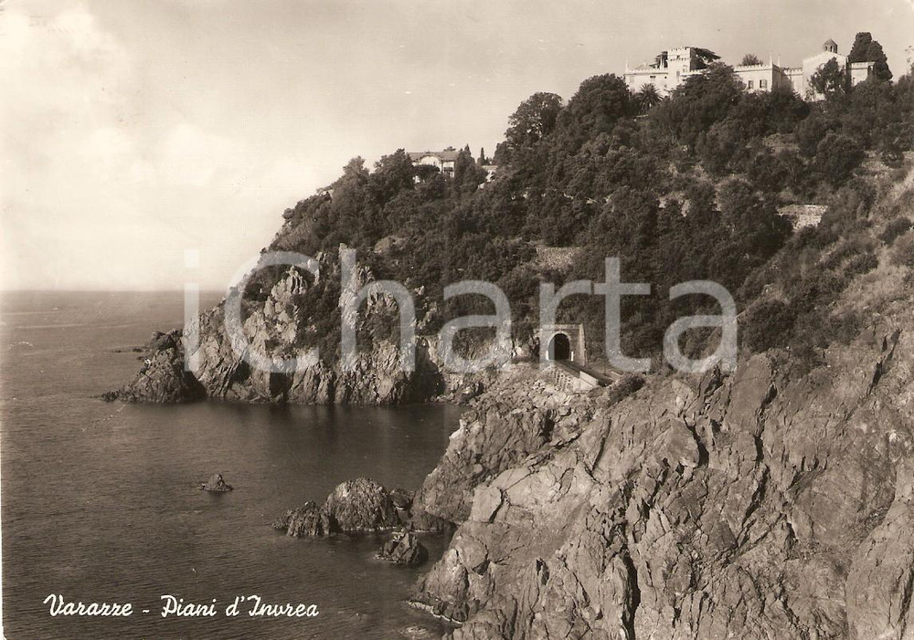 Cartolina originale da collezione 1954 VARAZZE (SV) Panorama di PIANI D'INVREA *Cartolina FG VG 1