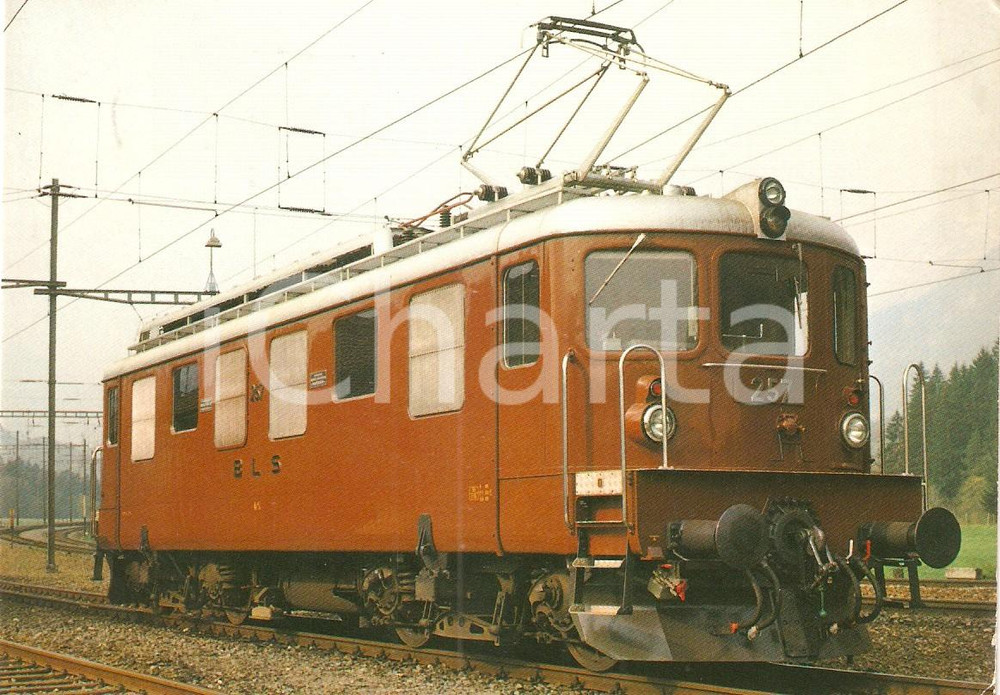 Cartolina originale da collezione 1983 SCHWEIZ Bern Lotschberg Simplon Bahn BLS Locomotive Ae 4/4 *Cartolina 1
