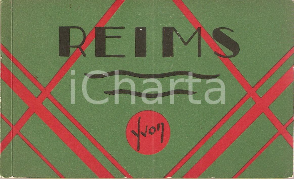 Cartolina originale da collezione 1925 ca REIMS FRANCE Vedute della città Album 20 cartoline 1