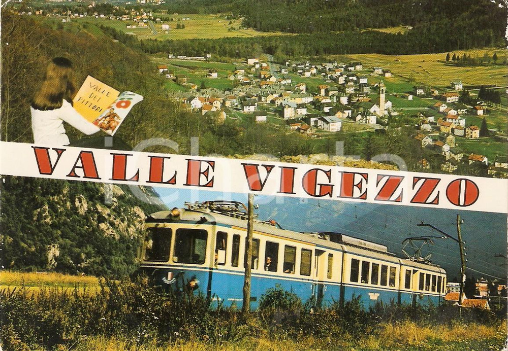 Cartolina originale da collezione 1972 VALLE VIGEZZO Vedutine con Ferrovia DOMODOSSOLA - LOCARNO *Cartolina FG NV 1