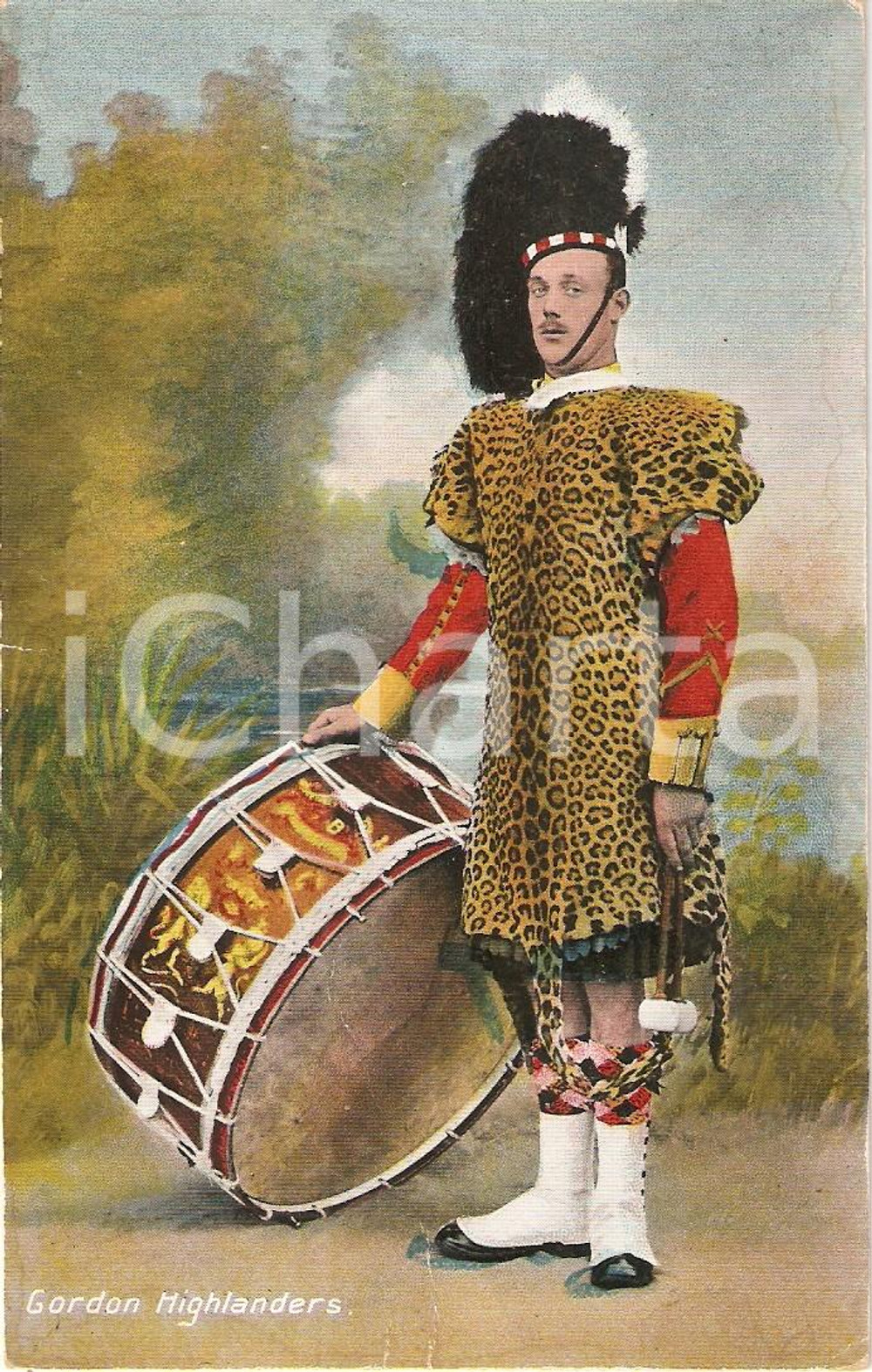 Cartolina originale da collezione 1920 ca UNITED KINGDOM British Army GORDON HIGHLANDERS *Cartolina FP NV 1