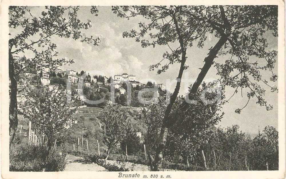 Cartolina originale da collezione 1930 ca BRUNATE CO Panorama del paese Cartolina FP NV 1