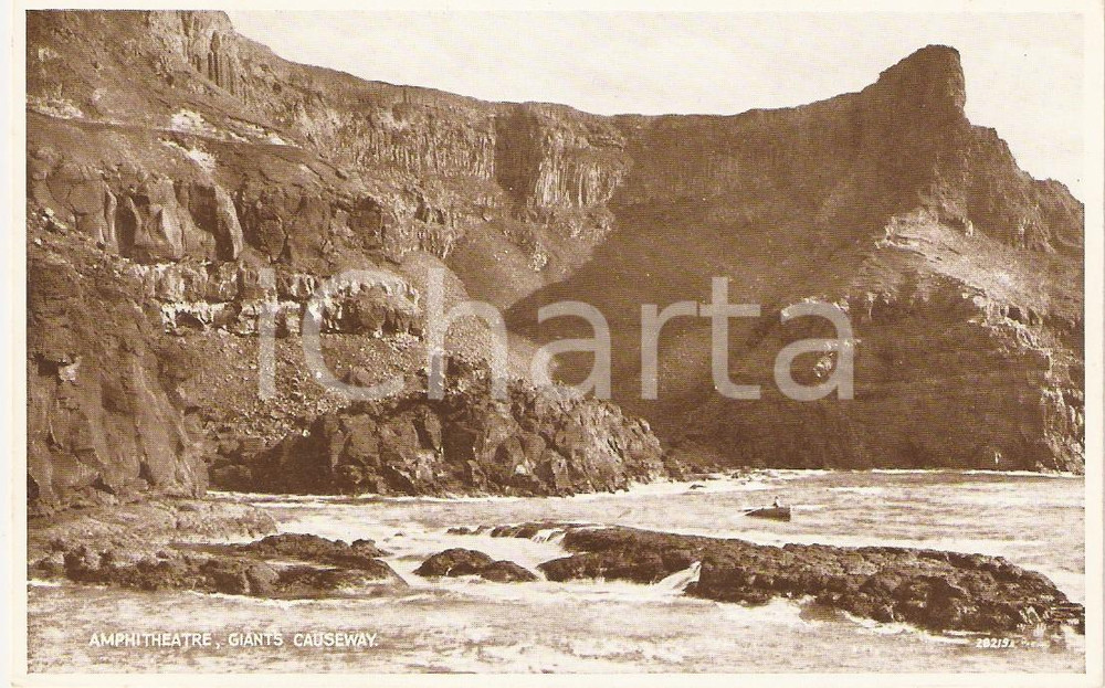 Cartolina originale da collezione 1915 ca BUSHMILLS NORTHERN IRELAND Amphitheatre at GIANT S CAUSEWAY Cartolina 1