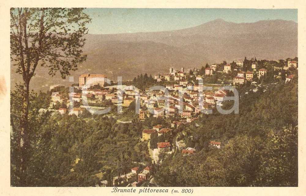 Cartolina originale da collezione 1915 ca BRUNATE CO Panorama pittoresco Cartolina FP NV 1