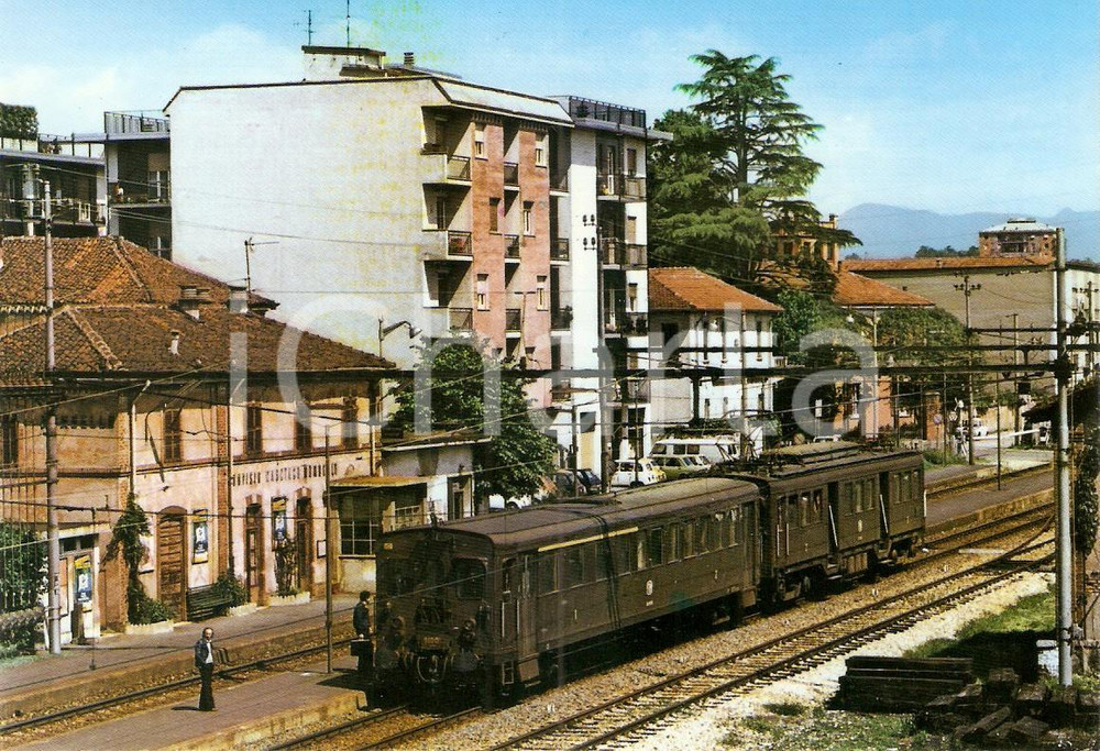 Cartolina originale da collezione 1975 ca BOVISIO MASCIAGO Stazione FERROVIE NORD MILANO con treno Cartolina FG NV 1