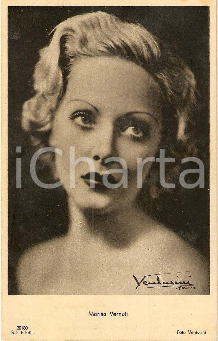 Cartolina originale da collezione 1940 ca CINEMA Marisa VERNATI Ritratto attrice Cartolina FP NV 1