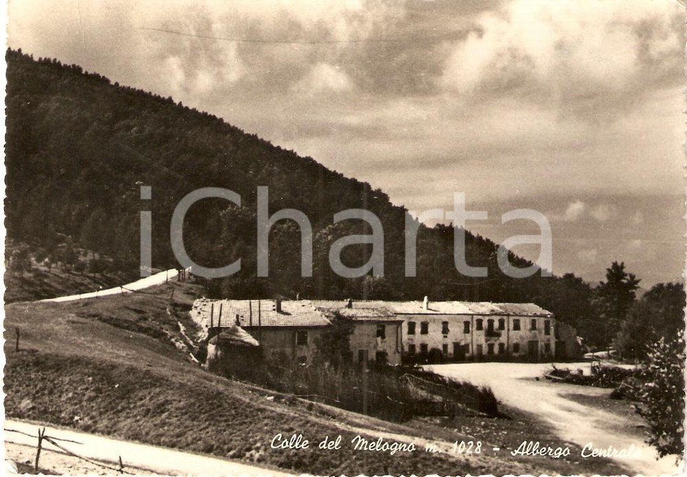 Cartolina originale da collezione 1955 FINALE LIGURE (SV) Albergo Centrale sul COLLE DEL MELOGNO *Cartolina FG VG 1