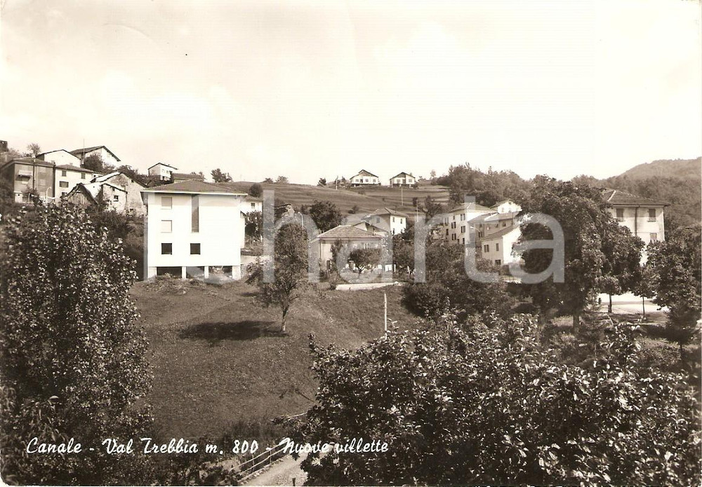 Cartolina originale da collezione 1972 FONTANIGORDA (GE) Nuove villette della Frazione CANALE Val Trebbia *FG VG 1