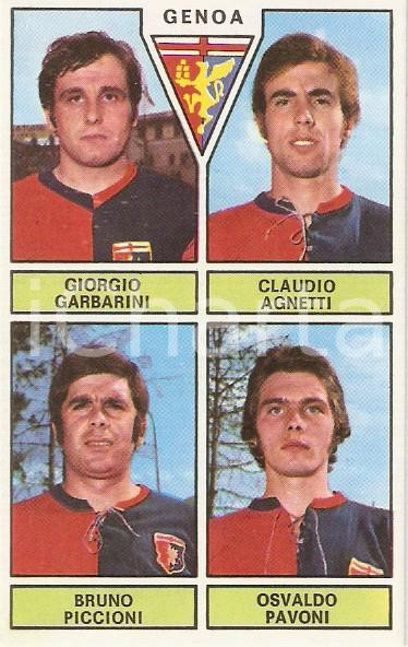 Oggetto da collezione cartaceo PANINI  CALCIATORI 1971  1972 Figurina GENOA Garbarini Agnetti Piccioni Pavoni 1