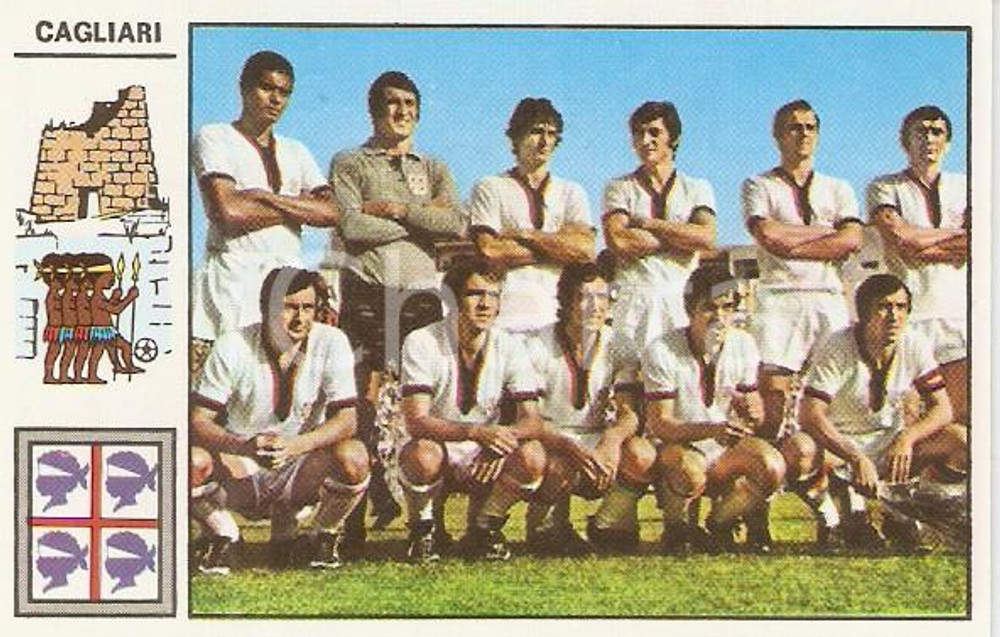 Oggetto da collezione cartaceo PANINI - CALCIATORI 1971 - 1972 Figurina CAGLIARI Formazione 1