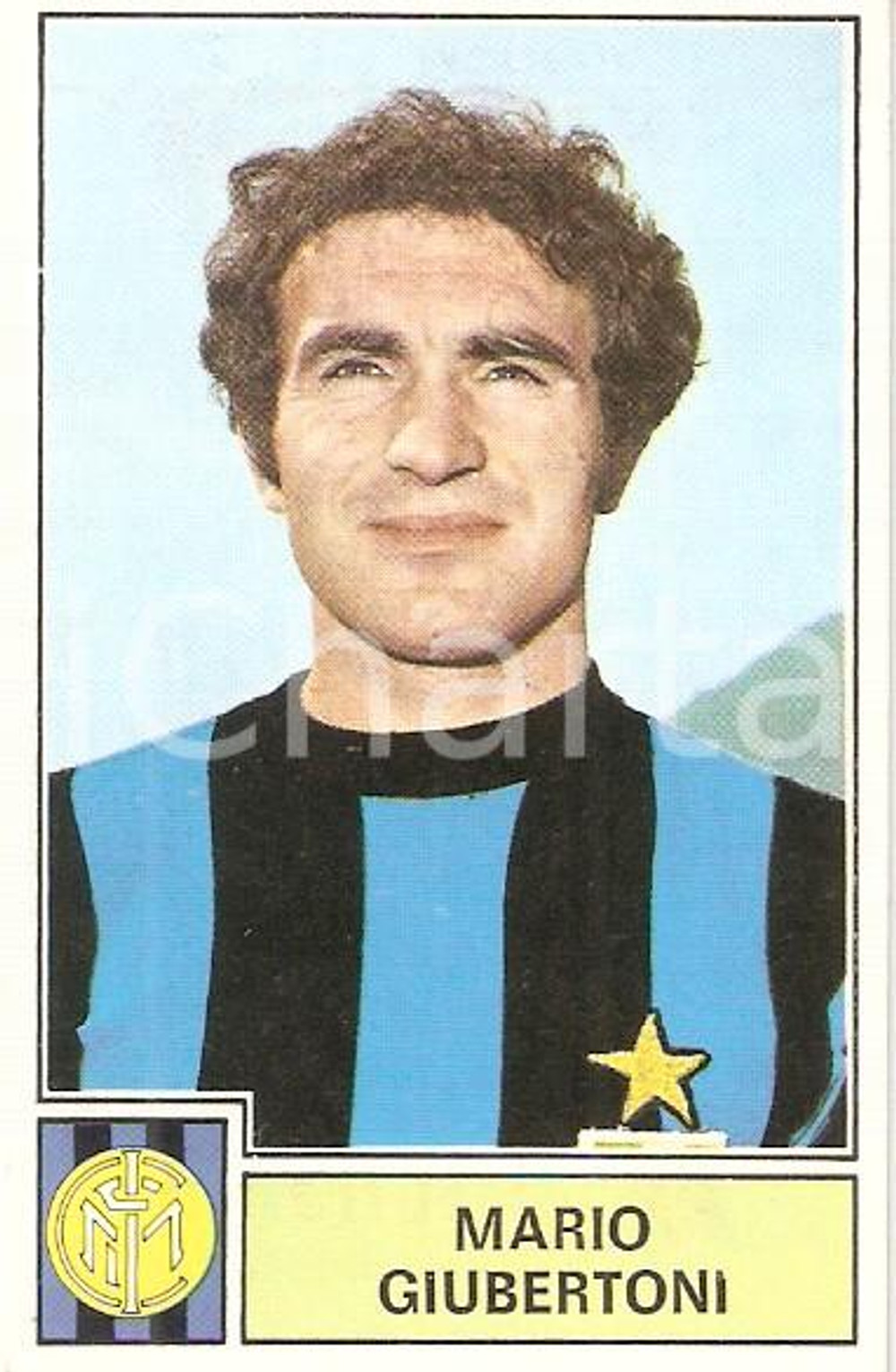 Oggetto da collezione cartaceo PANINI - CALCIATORI 1971 1972 Figurina Mario GIUBERTONI Serie A INTER 1