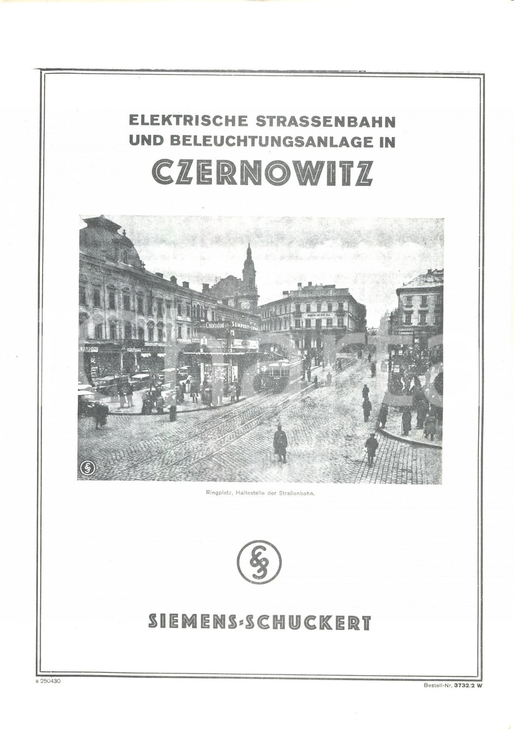 Materiale pubblicitario d’epoca 1965 ca SIEMENS-SCHUCKERT Linea tranviaria CZERNOWITZ *Opuscolo ILLUSTRATO 1