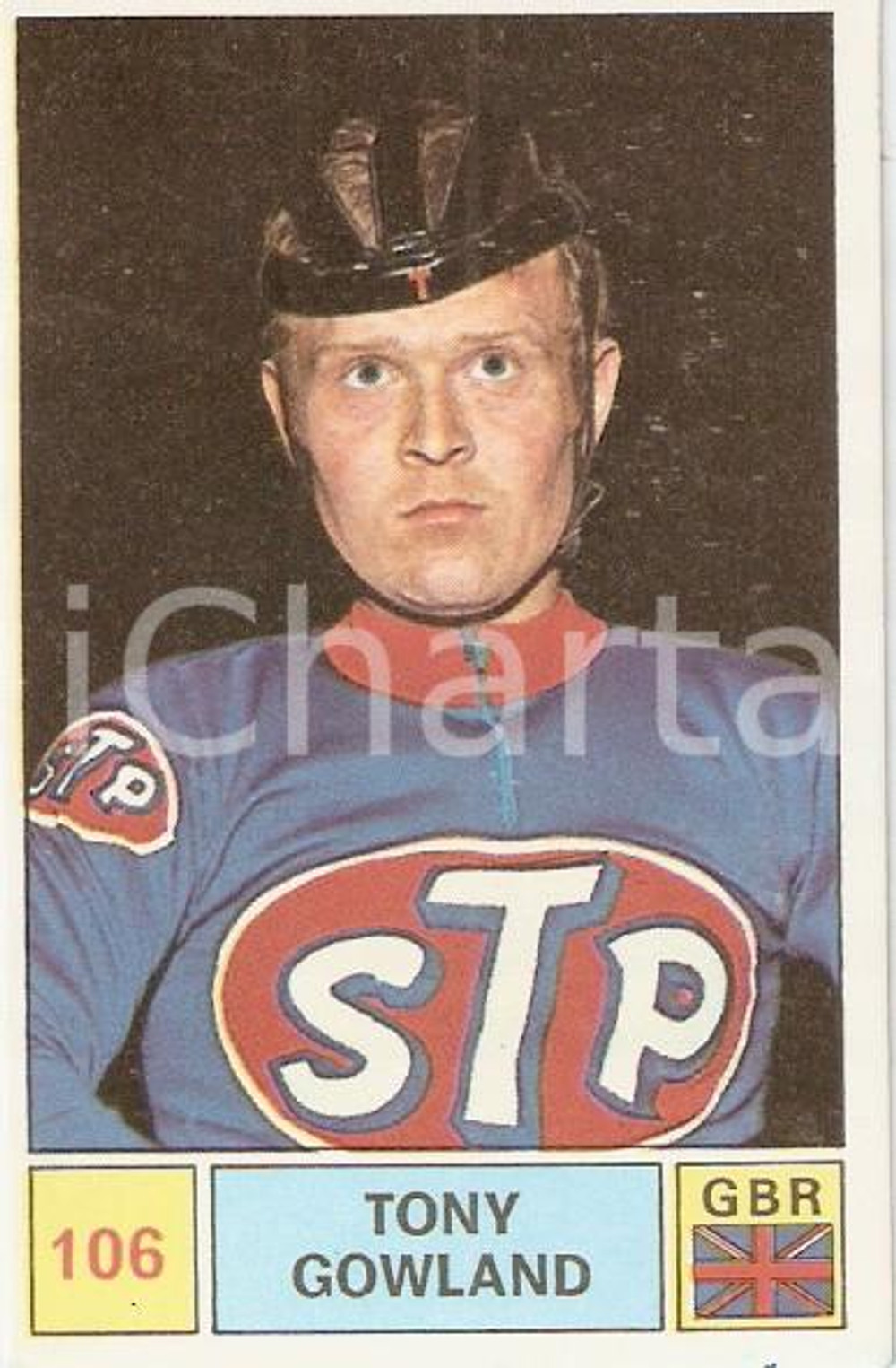 Oggetto da collezione cartaceo PANINI - SPRINT 1971 Figurina Tony GOWLAND n. 106 Ciclismo Sponsor STP (1) 1