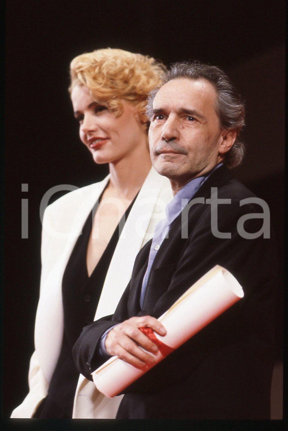 35mm vintage slide* 1991 FESTIVAL DI CANNES Jacques RIVETTE Geena DAVIS (5)