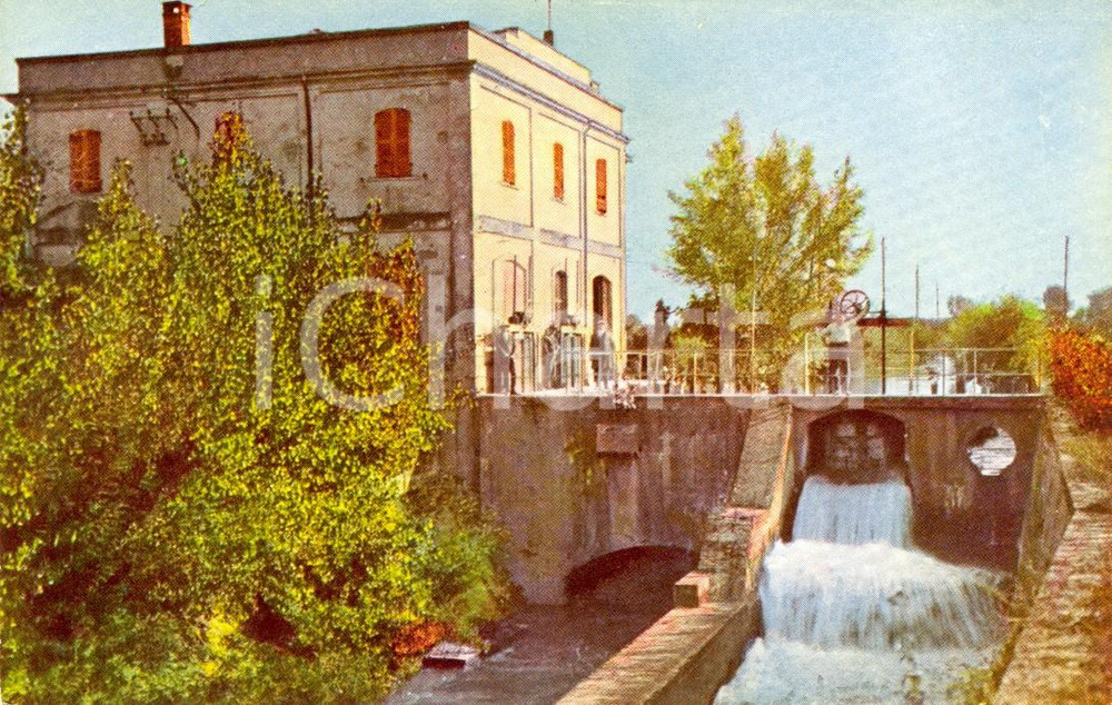 Cartolina originale da collezione 1930 ca FRASSINETO PO (AL) Officina idroelettrica sul canale MELLANA *FP NV 1
