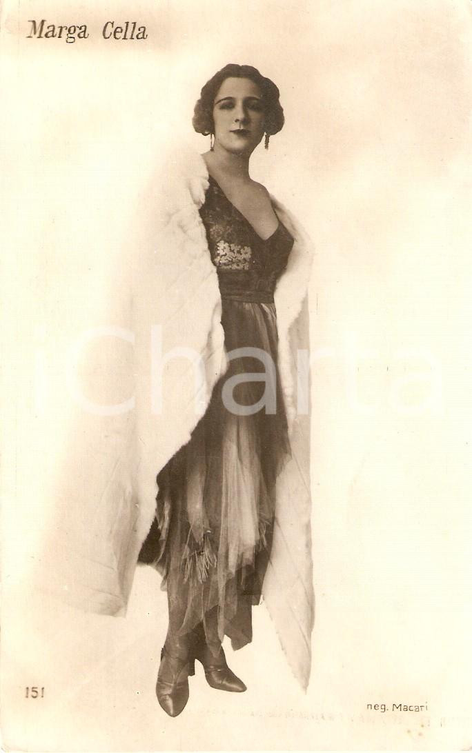Cartolina originale da collezione 1930 ca CINEMA Portrait Marga CELLA ActressCartolina FP NV 1