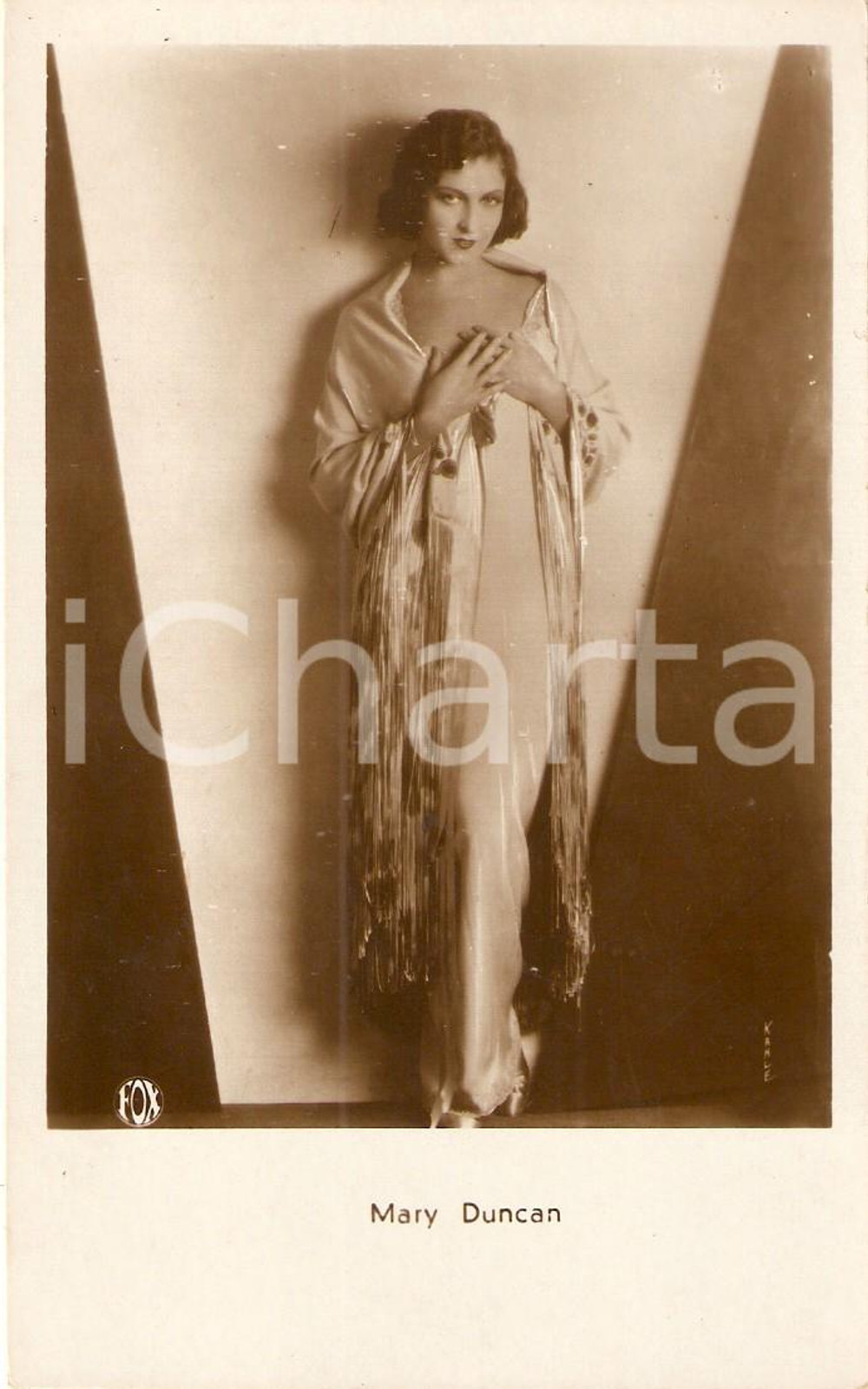 Cartolina originale da collezione 1930 CINEMA Actress Mary DUNCAN Portrait Cartolina FP NV 1