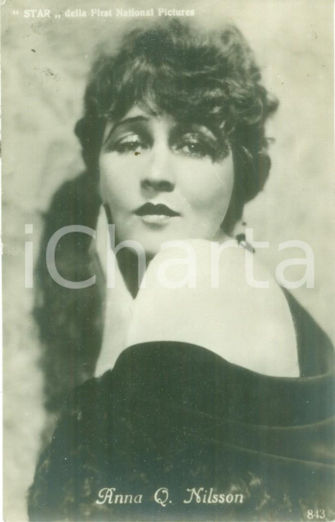 Cartolina originale da collezione 1920 Anna Q. Nilsson  Actress Diva Silent Movies 1