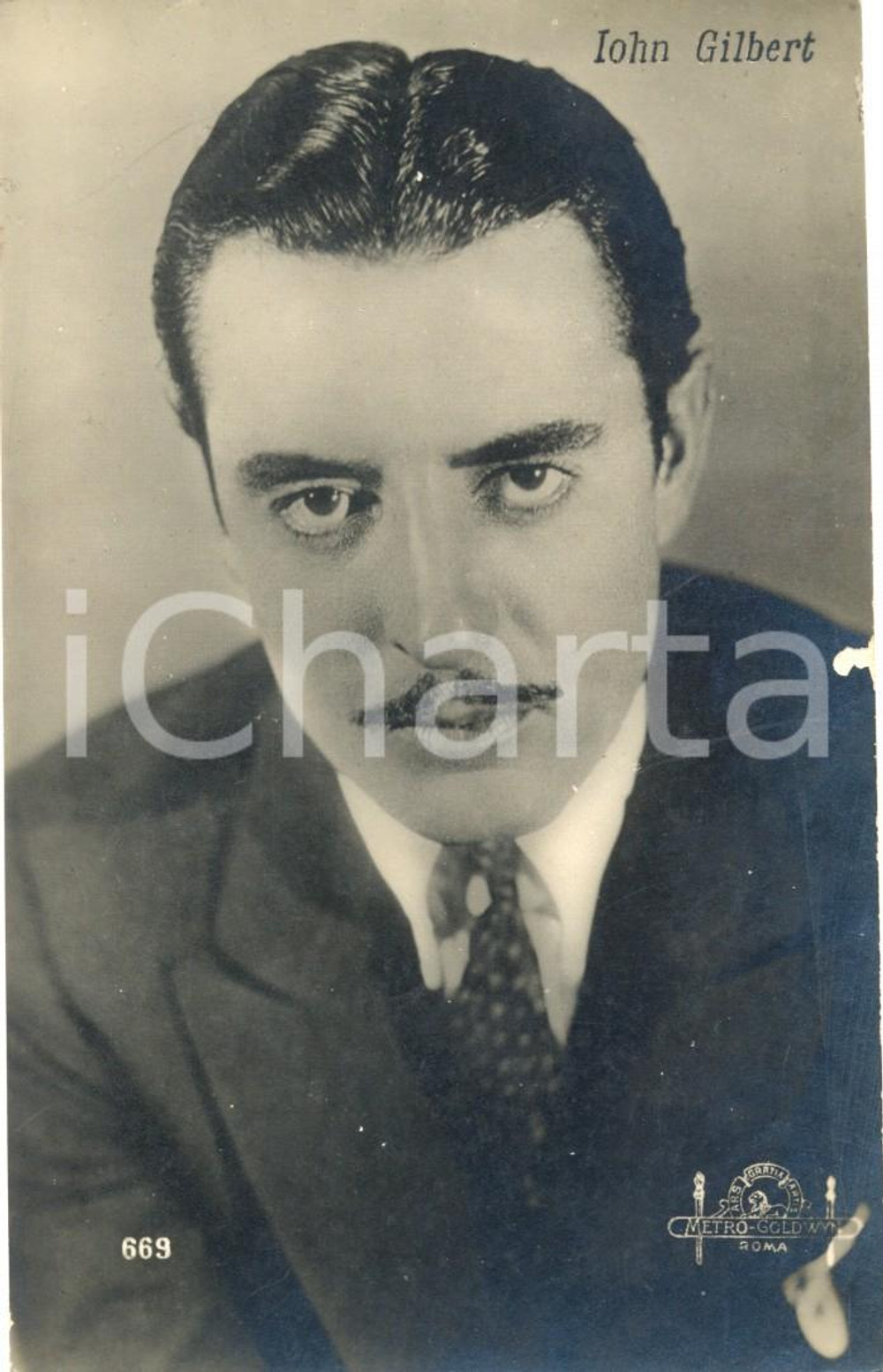 Cartolina originale da collezione 1933 John Gilbert - Attore *Fotoritratto d'epoca 1